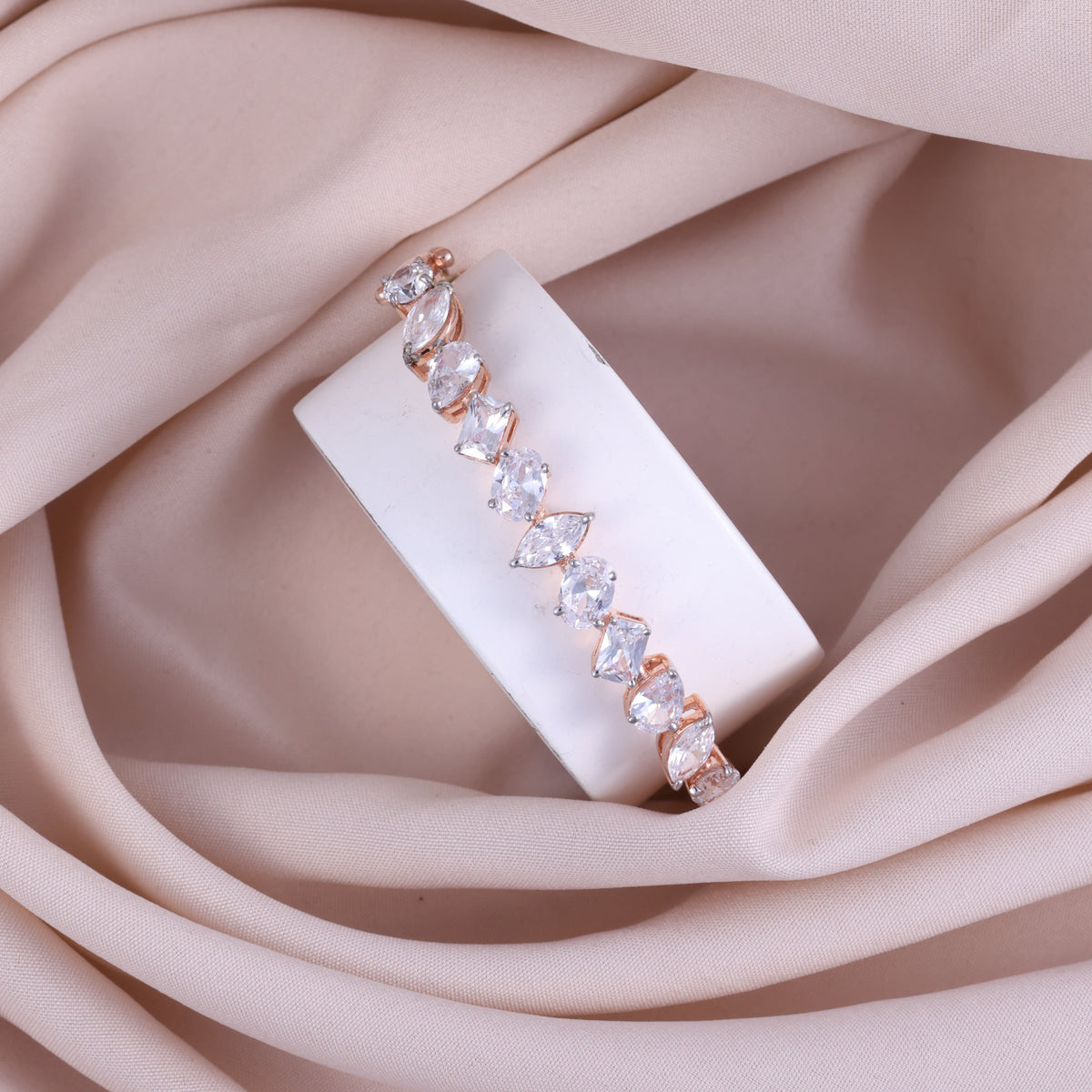 Rose Gold Marquise Crystal Kada