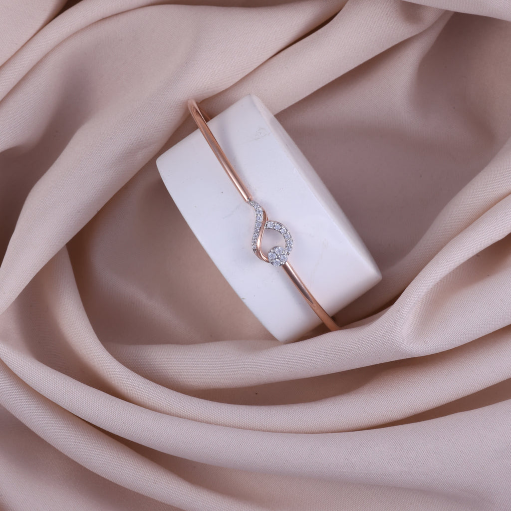 Rose Gold Infinity Crystal Kada
