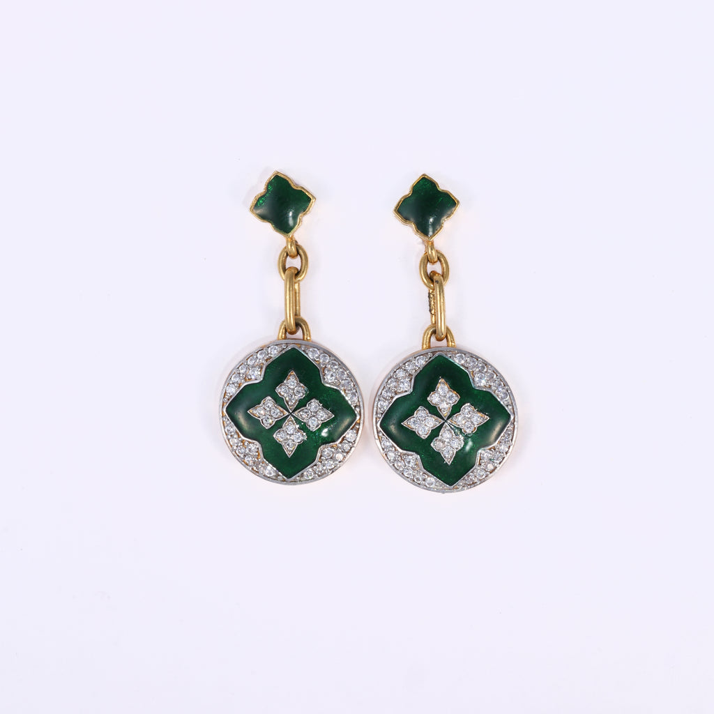Green Drop Earrings