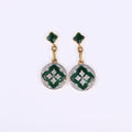 Green Drop Earrings