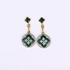 Green Drop Earrings