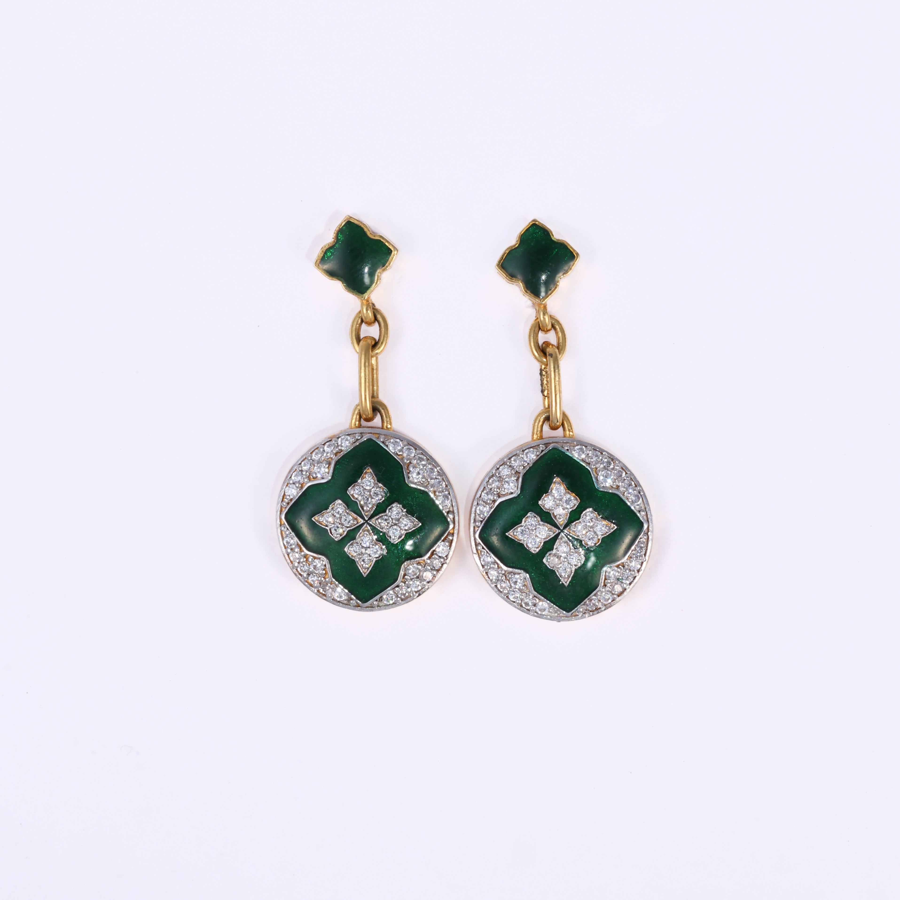 Green Drop Earrings
