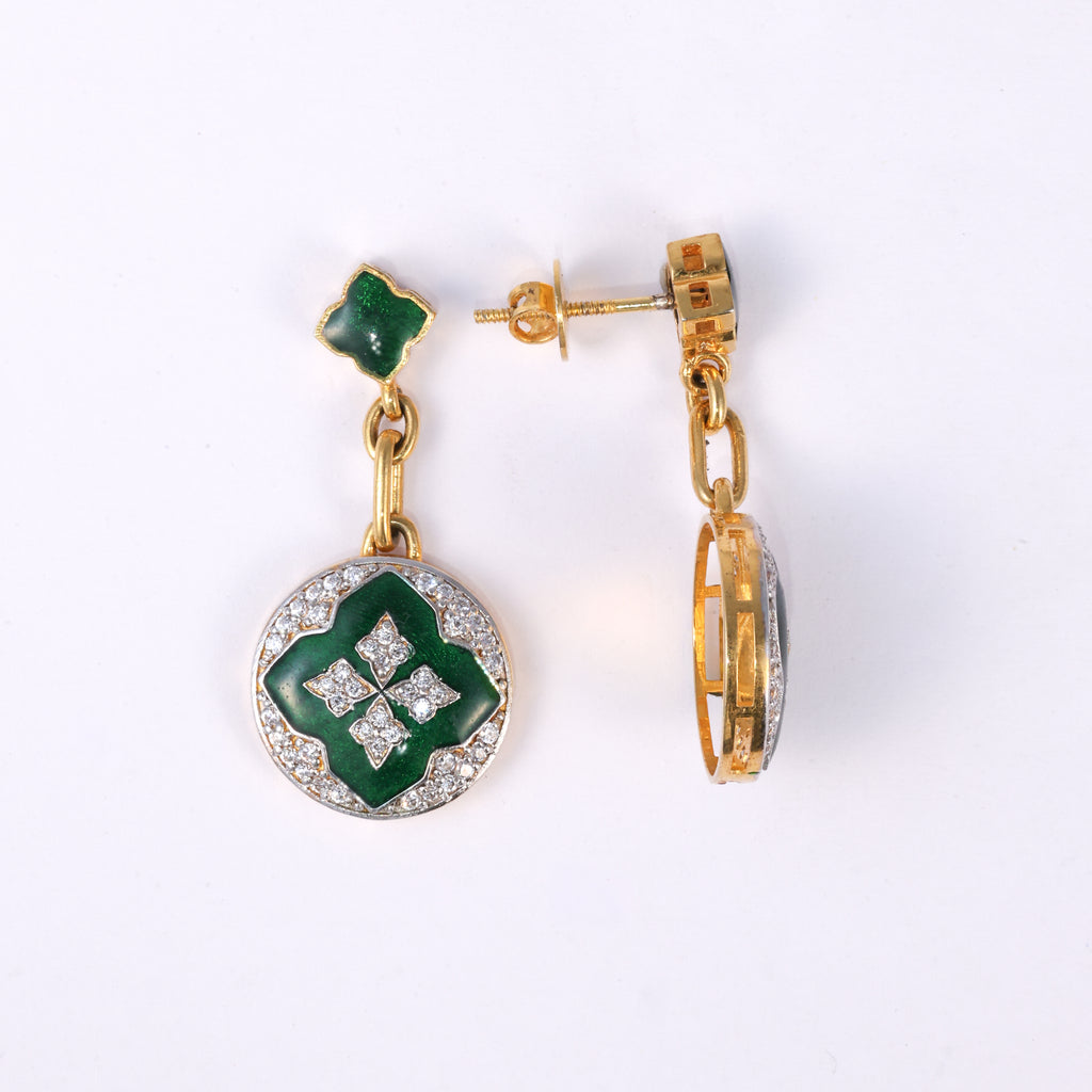 Green Drop Earrings