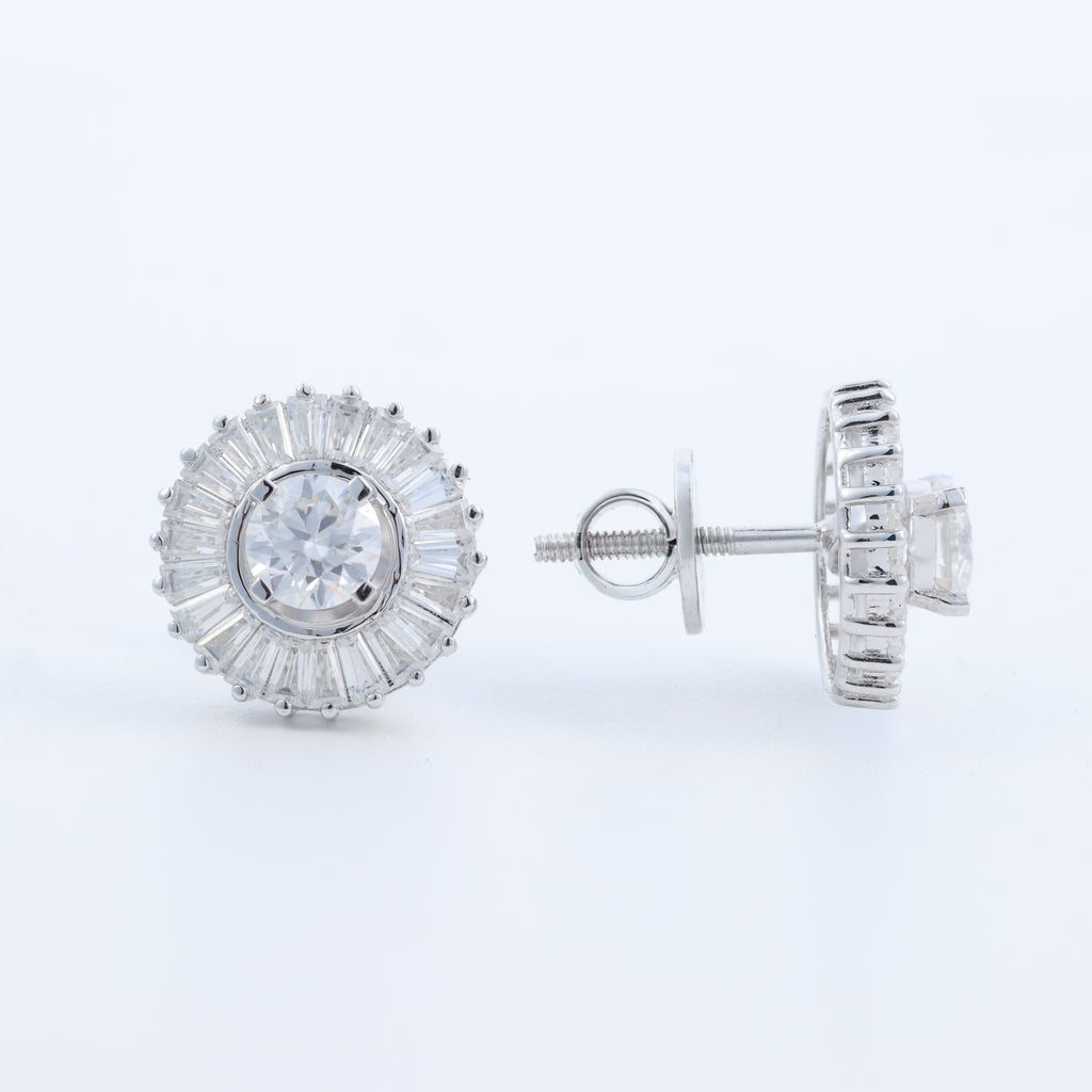 Celestial Halo Crystal Stud Earrings