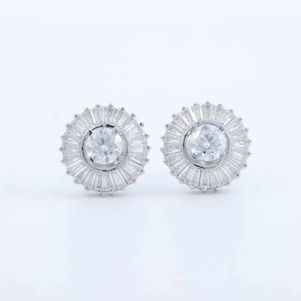 Celestial Halo Crystal Stud Earrings