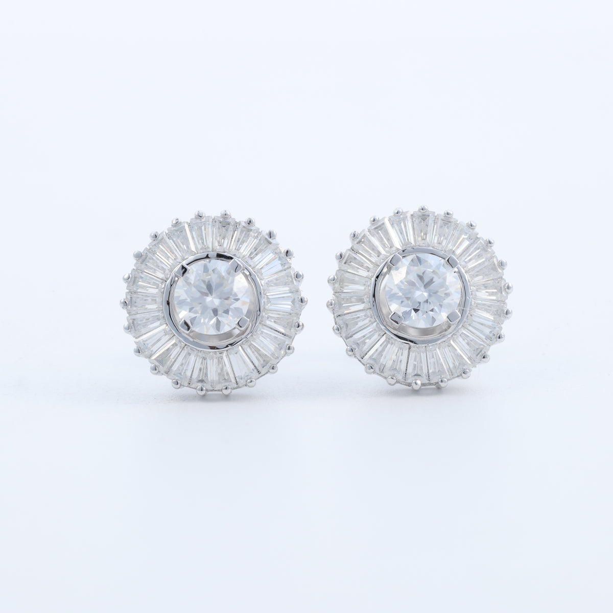 Celestial Halo Crystal Stud Earrings