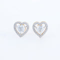 Crystal Heart Stud Earrings