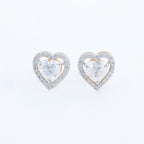 Crystal Heart Stud Earrings