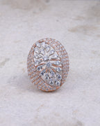 Rose Gold Floral Statement Ring