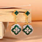 Green Drop Earrings