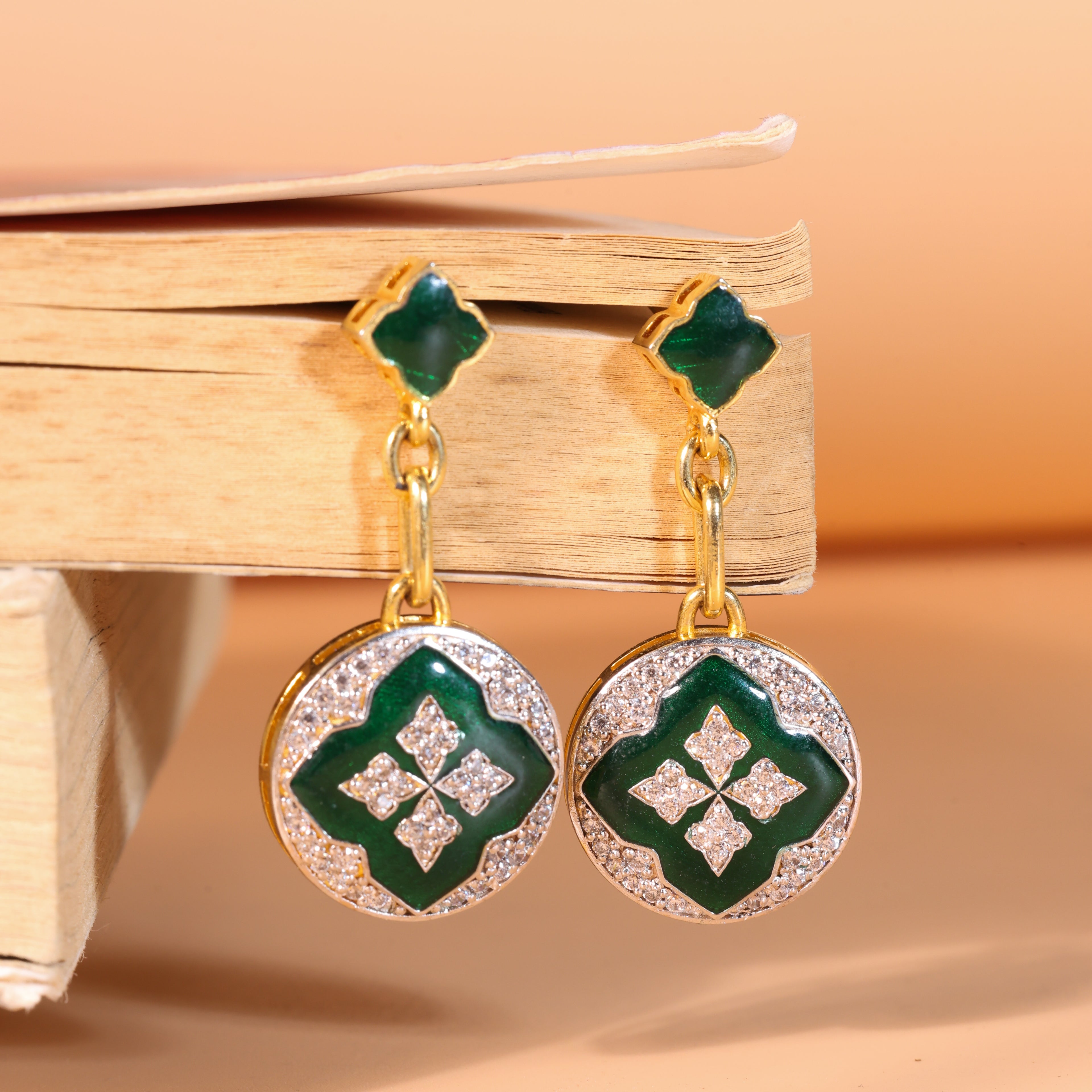 Green Drop Earrings