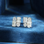 Geometric Crystal Stud Earrings