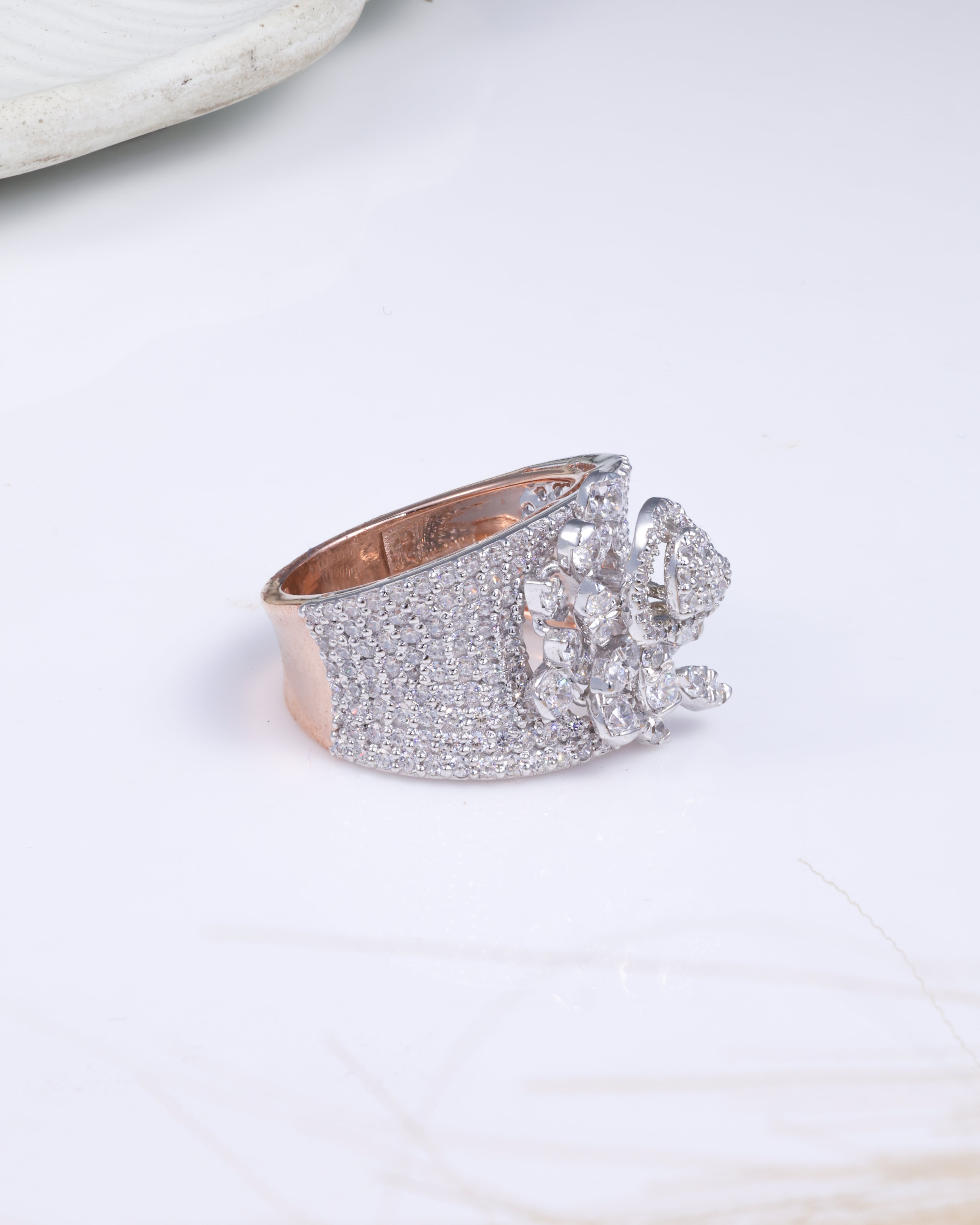Crystal Bloom Statement Ring