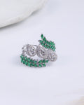 Emerald Leaf Designer Ring