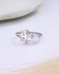 Elegant Pear Crystal Ring