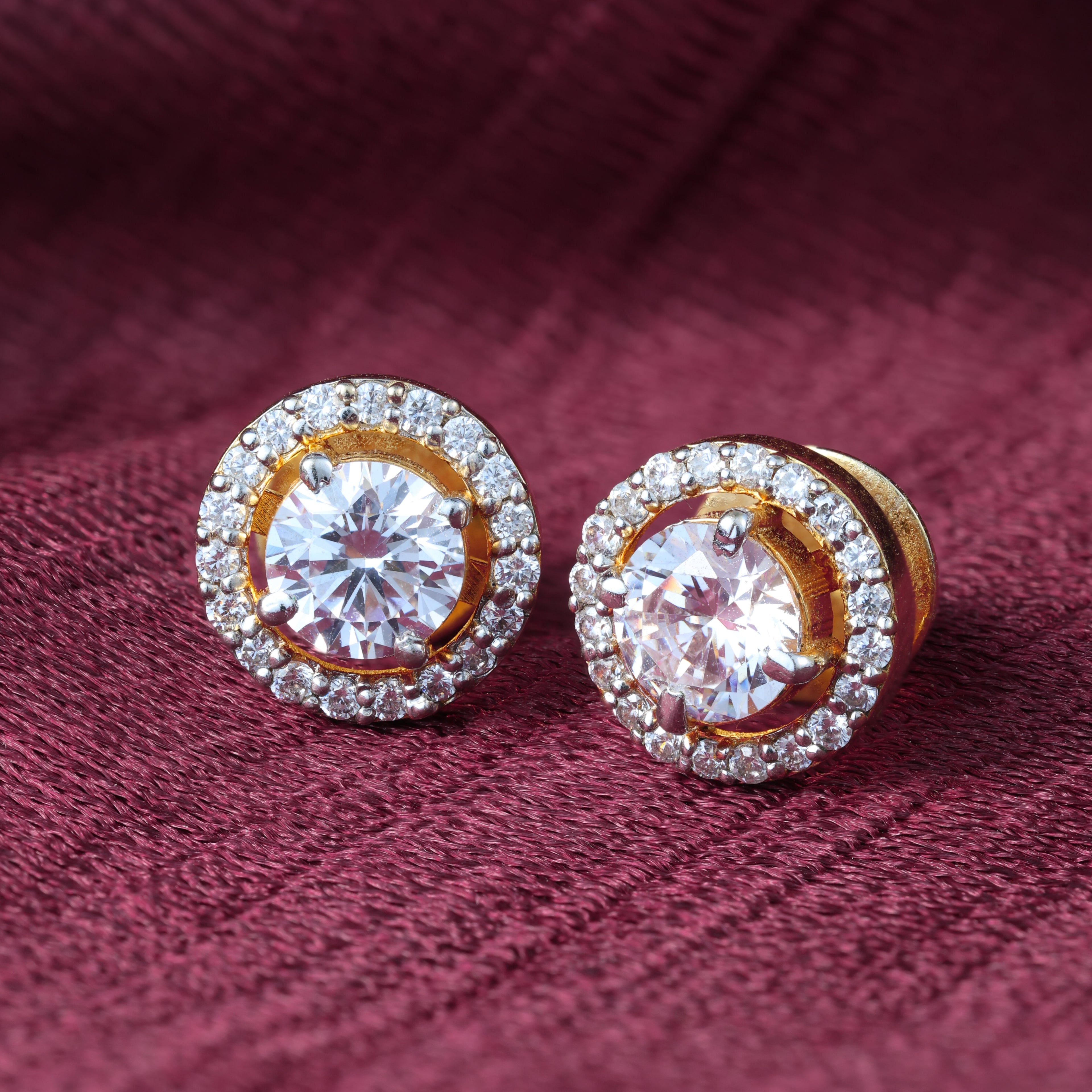 Classic Halo Stud Earrings
