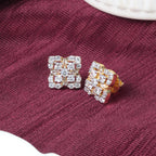 Floral Crystal Stud Earrings
