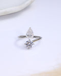 Crystal Twist Open Ring