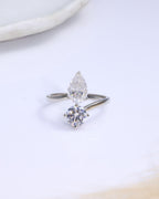 Crystal Twist Open Ring