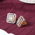 Regal Radiance Geometric Earrings