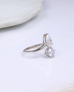 Crystal Twist Open Ring