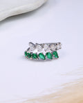 Emerald Duo Open Ring