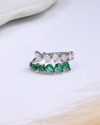 Emerald Duo Open Ring