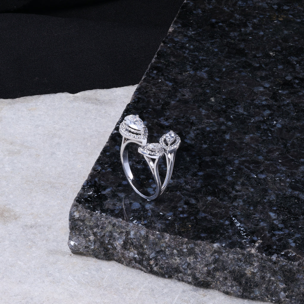 Pear Drop Open Ring