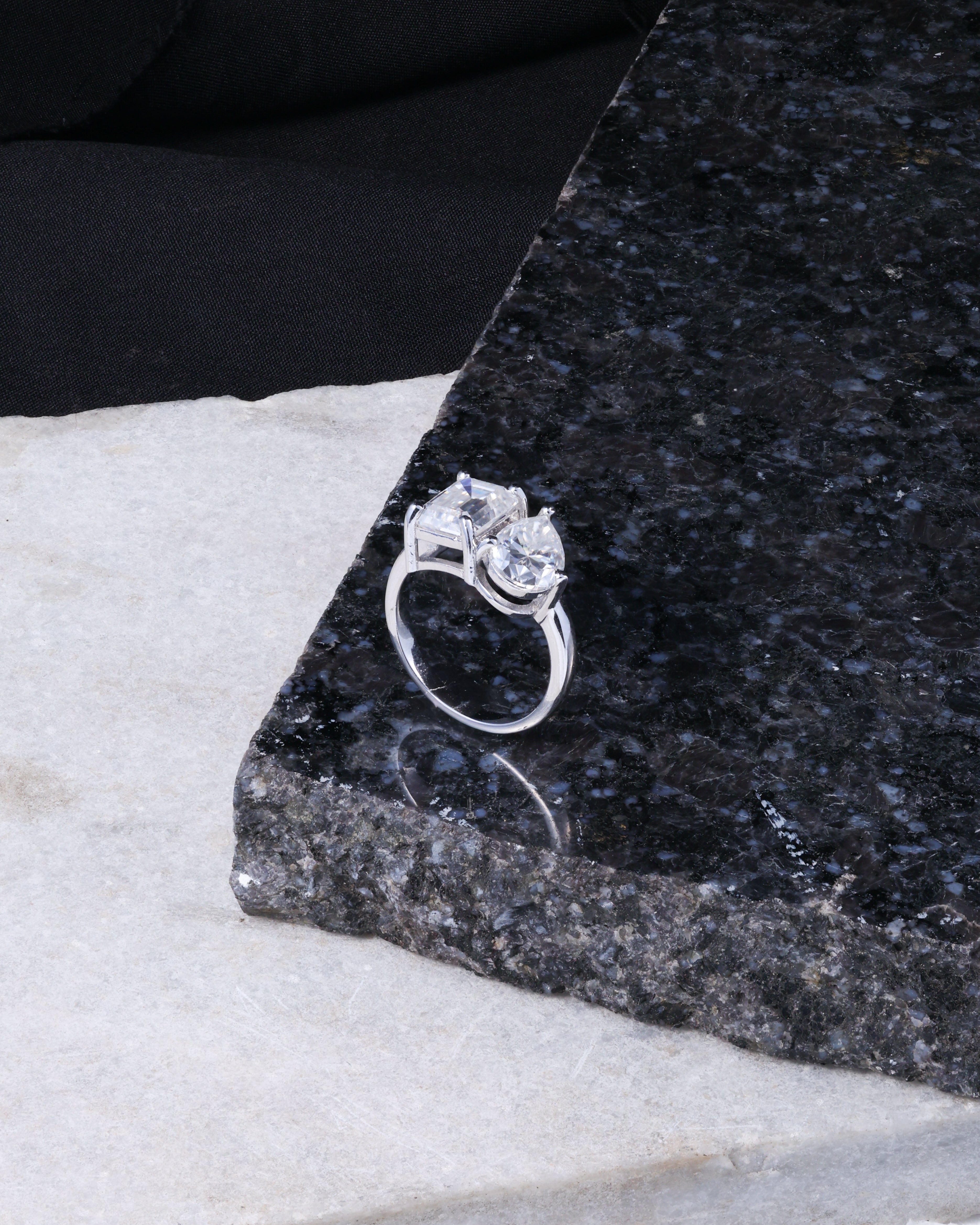 Twin Stone Statement Ring