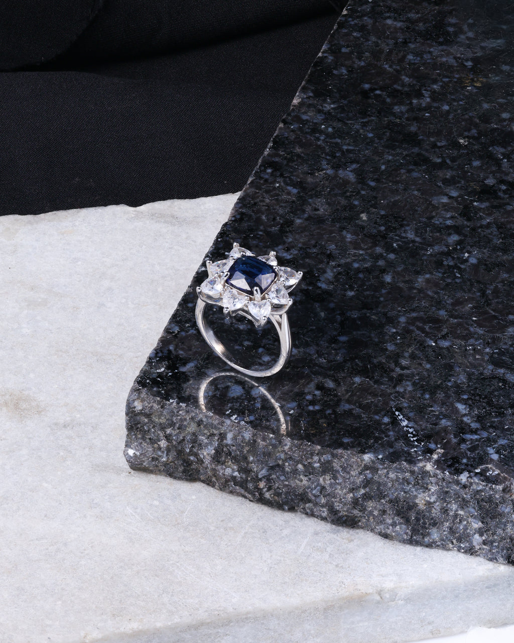 Royal Blue Blossom Ring