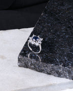 Royal Blue Blossom Ring