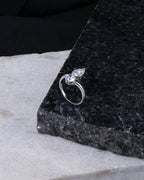 Crystal Twist Open Ring