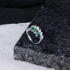 Emerald Duo Open Ring