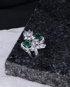 Emerald Bloom Statement Ring