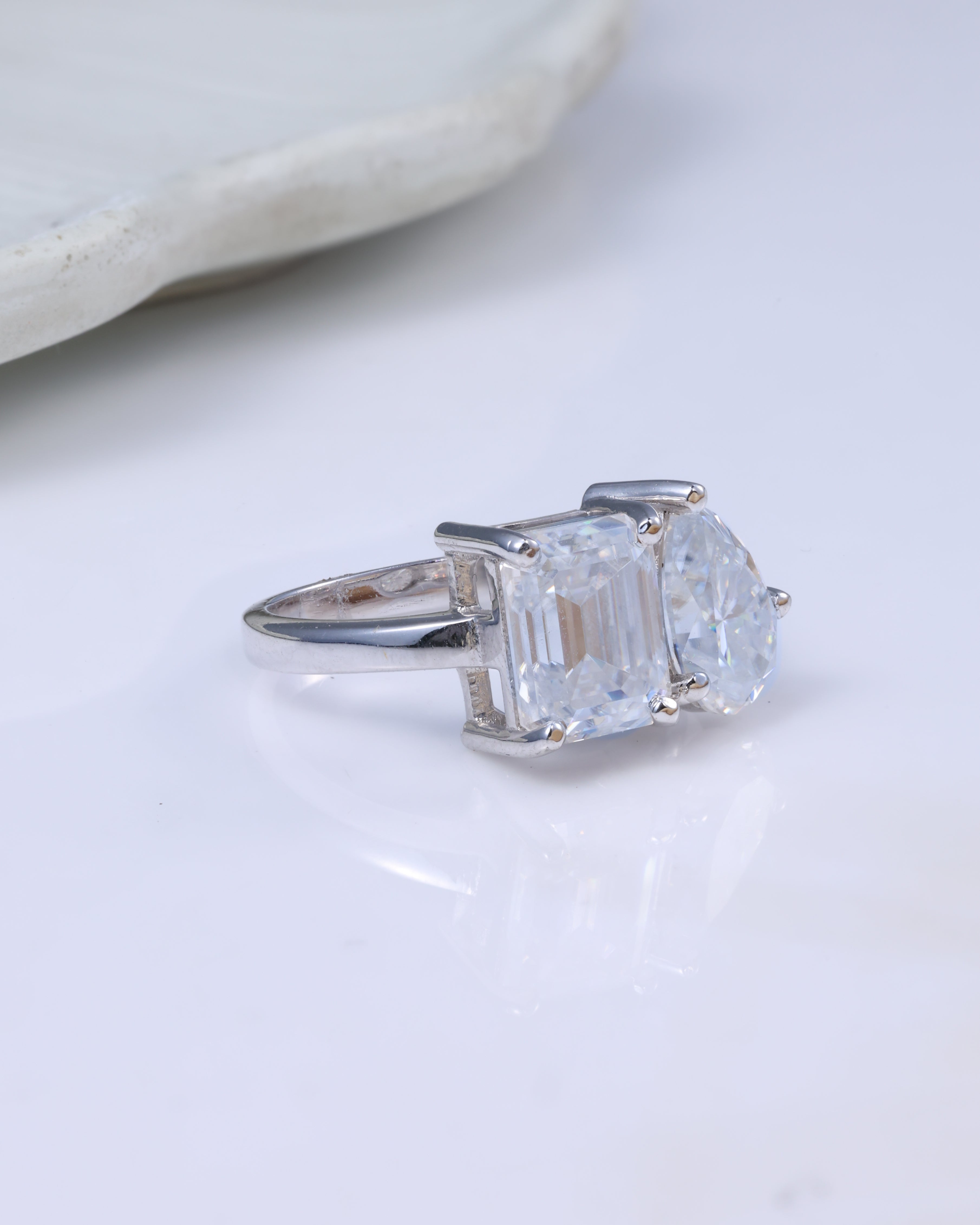 Twin Stone Statement Ring