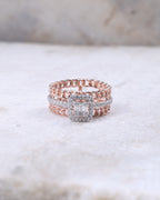 Rose Gold Chain Spark Ring