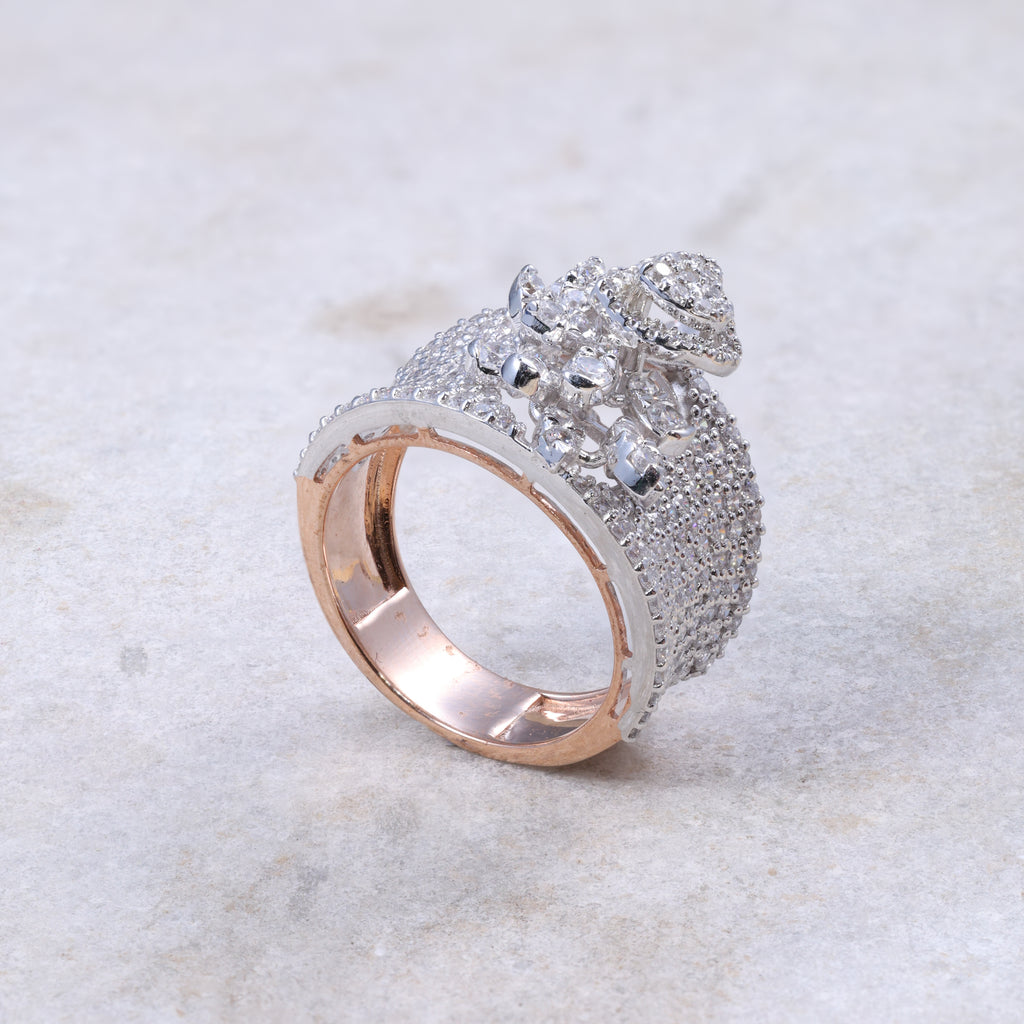 Crystal Bloom Statement Ring