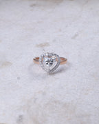Heart Halo Diamond Ring