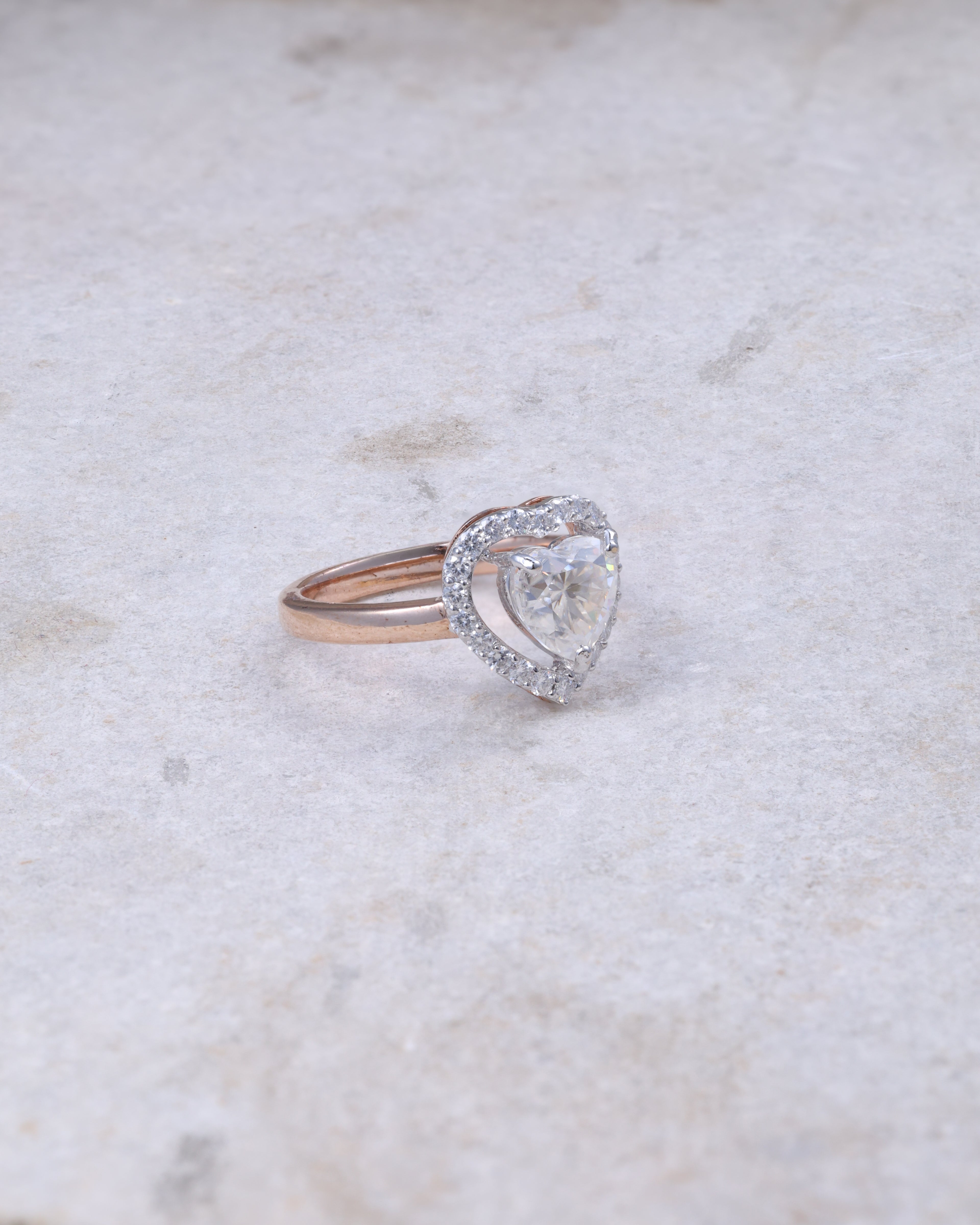Heart Halo Diamond Ring