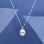 Oval Crystal Pendant Chain