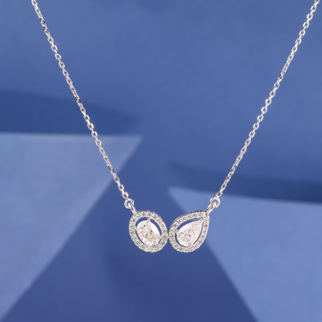 Elegant Dual Stone Pendant Chain
