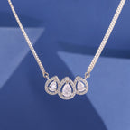 Elegant Triple Teardrop Pendant Chain