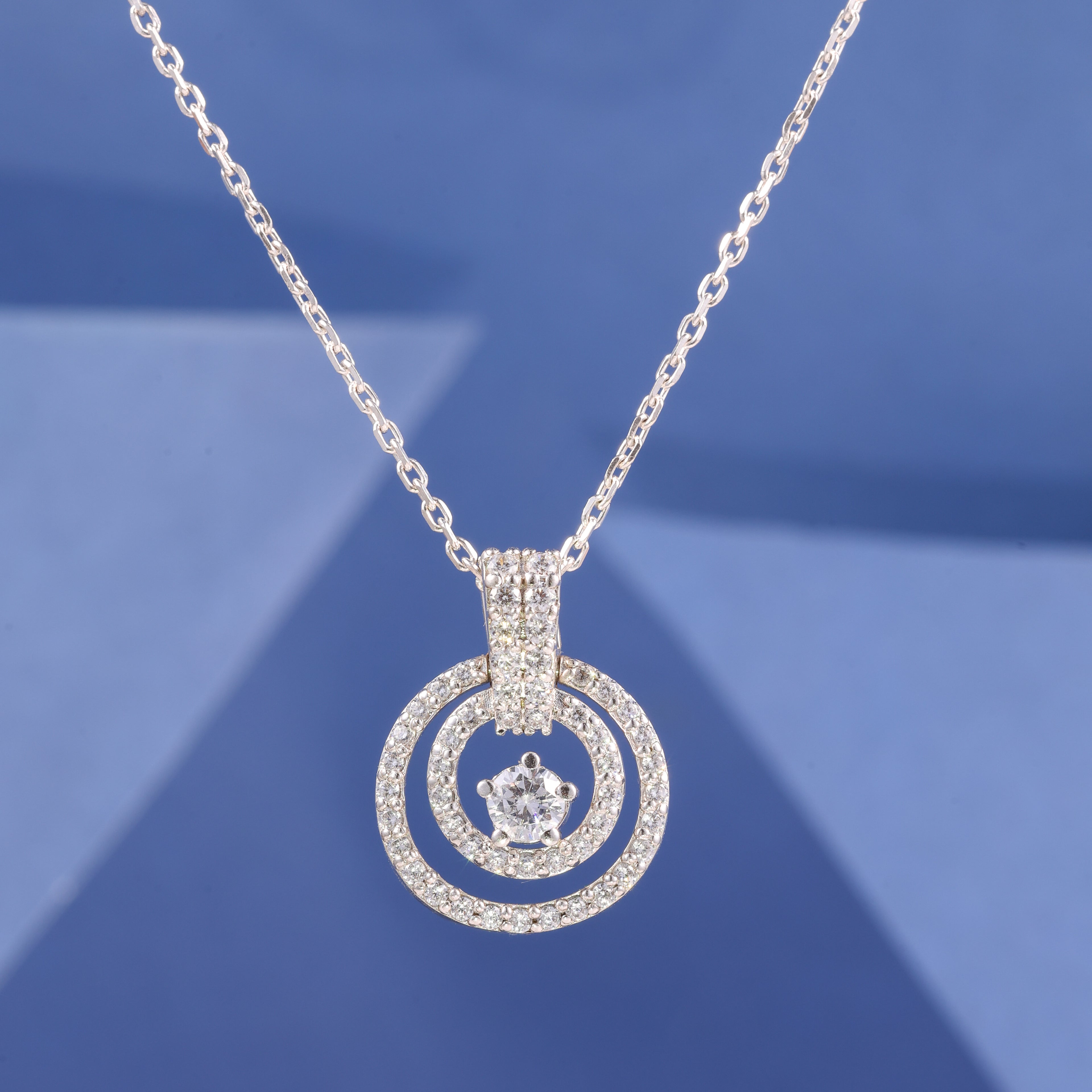 Classic Halo Circle Pendant