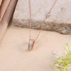 Rose Gold Infinity Loop Crystal Pendant