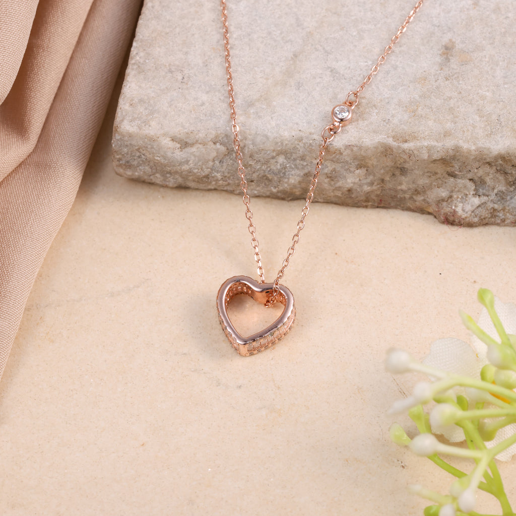 Rose Gold Infinity Loop Crystal Pendant
