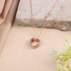 Rose Gold Infinity Loop Crystal Pendant