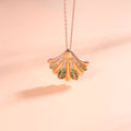 Elegant Green Crystal Shell Pendant