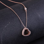 Rose Gold Infinity Loop Crystal Pendant