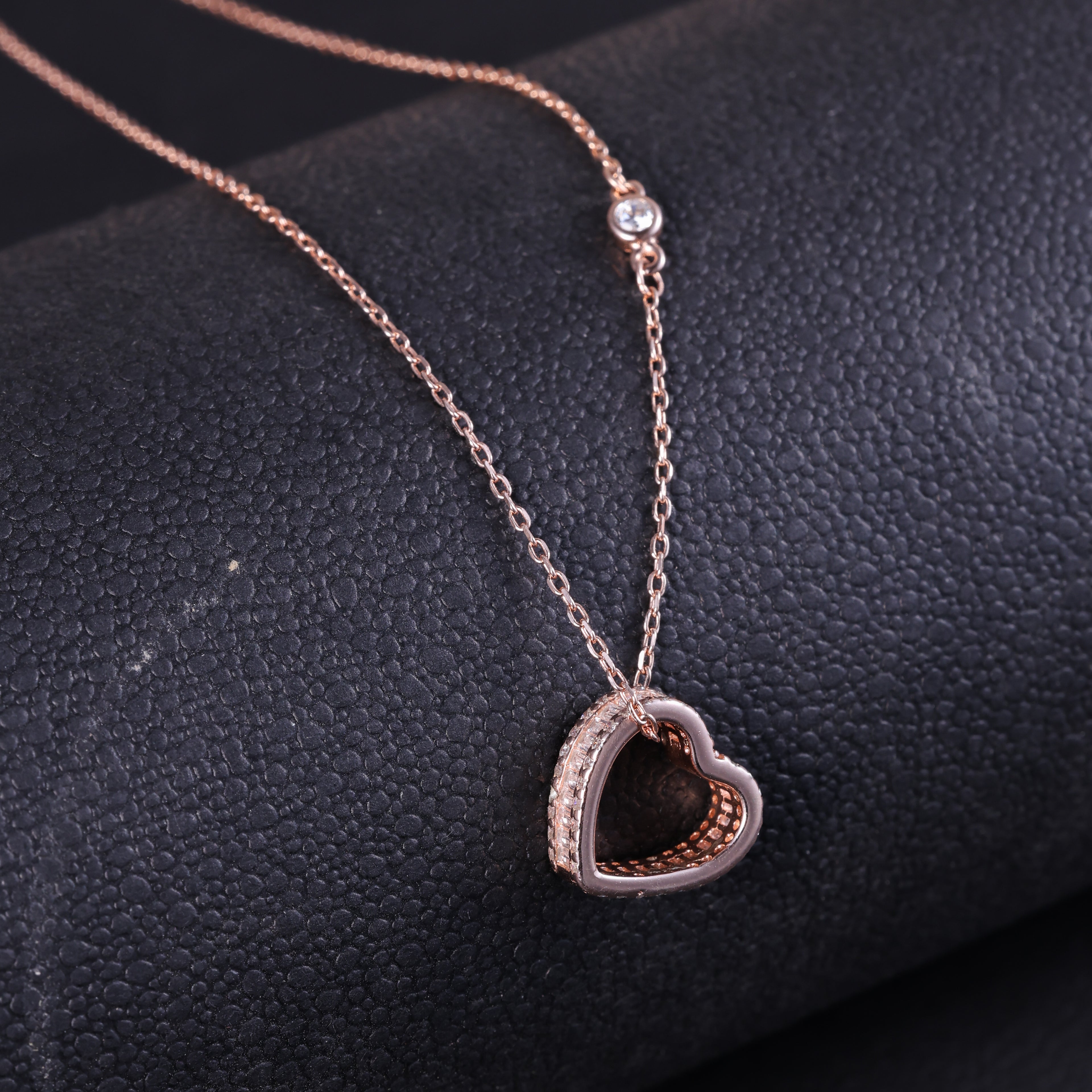 Rose Gold Infinity Loop Crystal Pendant