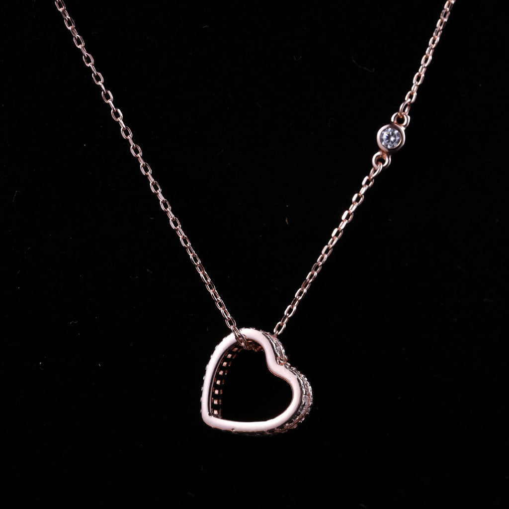 Rose Gold Infinity Loop Crystal Pendant